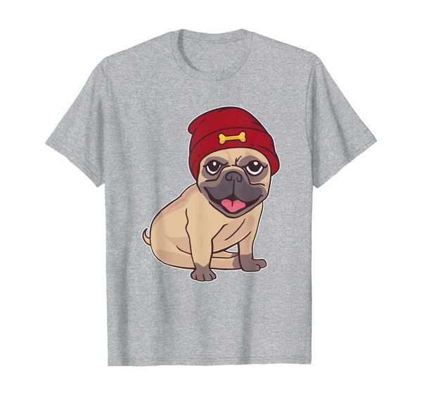 

adorable Pug with beanie T-Shirt, Mainly pictures