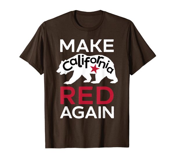 

make california red again conservative anti liberal t-shirt, White;black