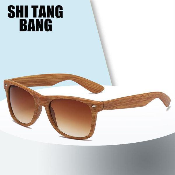 

sunglasses fashion rice nail men women square frame retro wood grain sun glasses driving shade eyeglasses, White;black