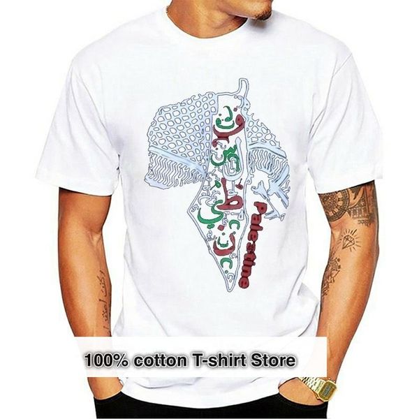 

men's t-shirts palestine shemagh tee with map of t shirt, White;black