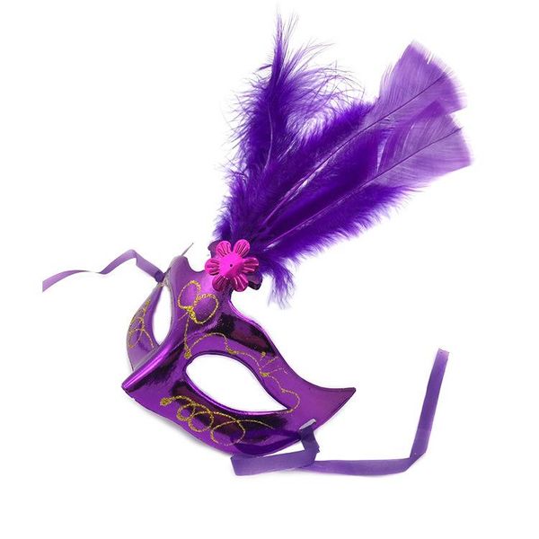 

party masks 1pc three plume plastic feather for halloween performance stage show painted