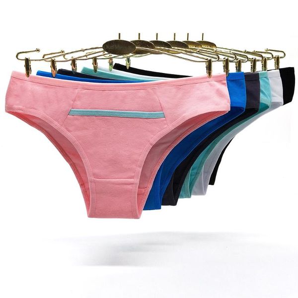 

women's panties alyowangyina 3 pcs/lot foreign trade underwear low waist briefs 89409, Black;pink