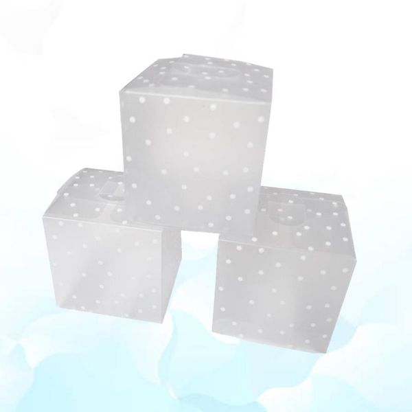 

gift wrap 20pcs/set diy use white frosted dot wedding candy box square
