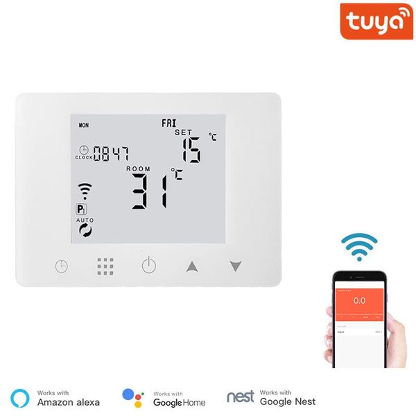 

smart home control wifi thermostat wall-hung underfloor gas boiler water electric heating temperature controller tuya alexa google