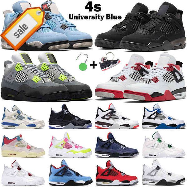 

basketball shoes men women 4s jumpman university blue 4 black cat pure money guava ice lemon pink metallic purple mens trainers athletic k