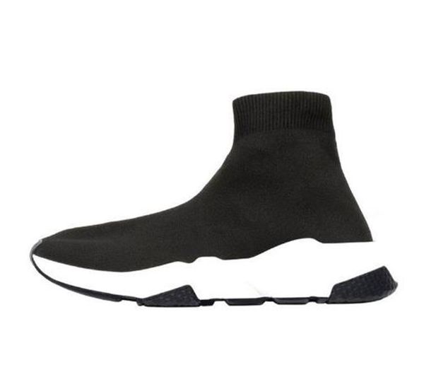 

paris luxury flat sock shos speed boots sneakers black red blue white grey fashion ankle boots mens women tretch knit trainer runner