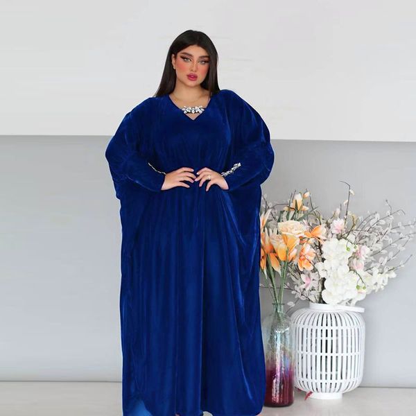 

eid velvet abaya dubai turkey muslim dress american islam clothing dresses abayas for women robe musulman de moda djellaba femme, Red