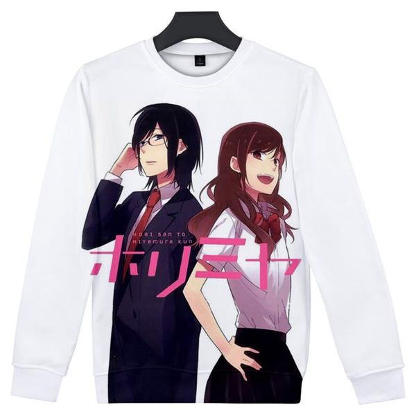 

men's hoodies & sweatshirts horimiya 3d print autumn and winter holiday passionate style men/women kawaii clothes animation japanese mi, Black