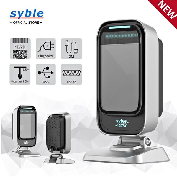 

syble 2d deskhandsbarcode scanner fast scan for mobile payment ak-9208 scanners