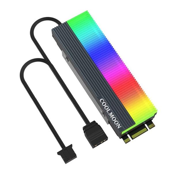 

cm-m73s m.2 argb ssd heatsink cooler 2280 solid state hard disk radiator heat dissipation pad x6ha fans & coolings