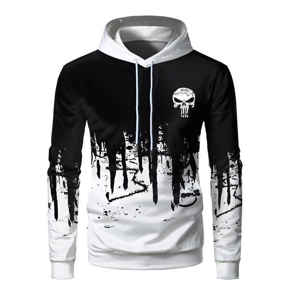 

men's hoodies & sweatshirts hooded color fashion sweatshirt long sleeve autumn spring casual hoodie 2021, Black