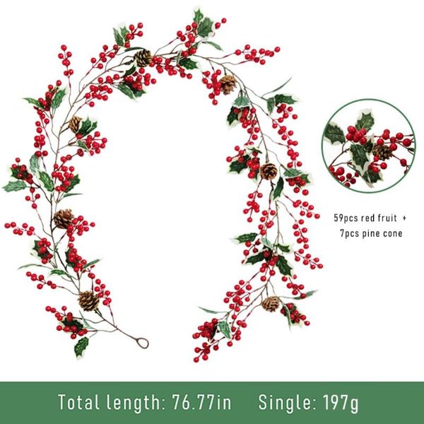 

decorative flowers & wreaths christmas garland artificial red berry exquisite home decoration garlands decoretion halloween