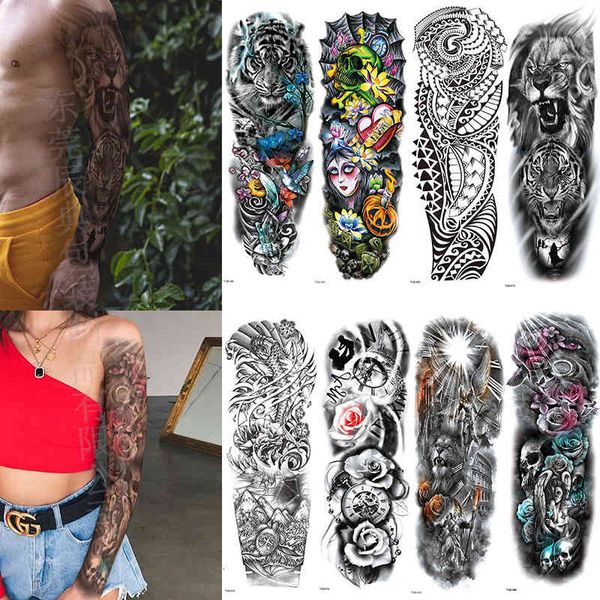

full arm tattoo paste full set waterproof and sweat proof whole