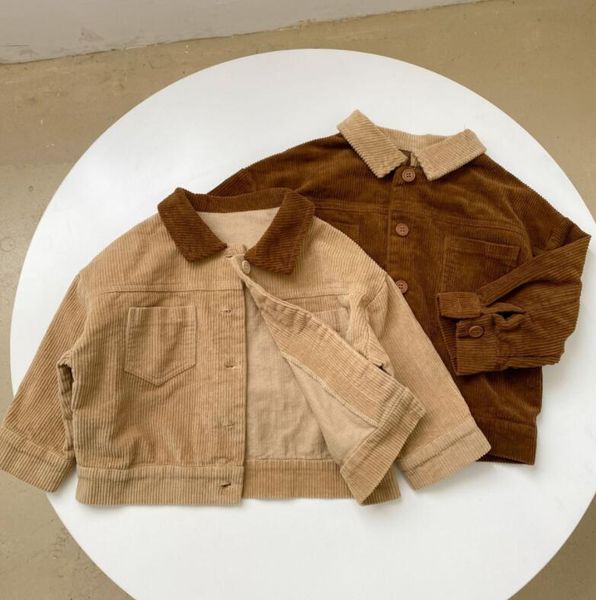 

jackets 2021 arrival girls boys corduroy coat autumn full sleeve fashion kids jacket 2-7 years co965, Blue;gray