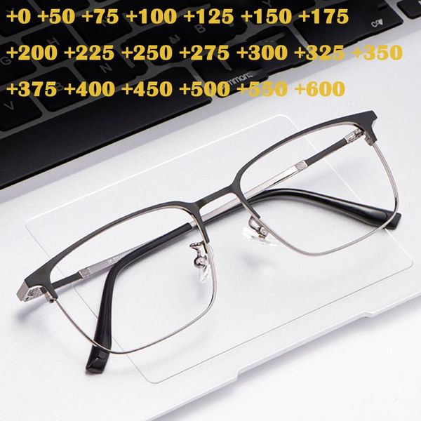 

sunglasses men full rim reading glasses titanium custom optical lens ultralight leisure magnifying gafas +125 175, White;black