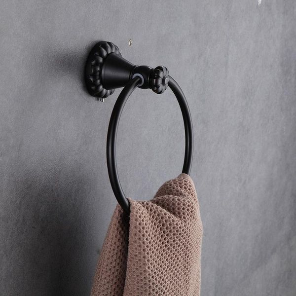 

vintage black towel ring bathroom hardware rings retro accessory antique brass
