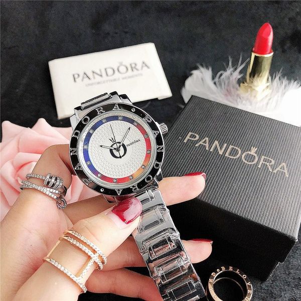 

2021 pan luxury gold watch womens mens watches fashion dress designer multi-color dial designer stainless steel strap quartz movement sliver, Slivery;brown