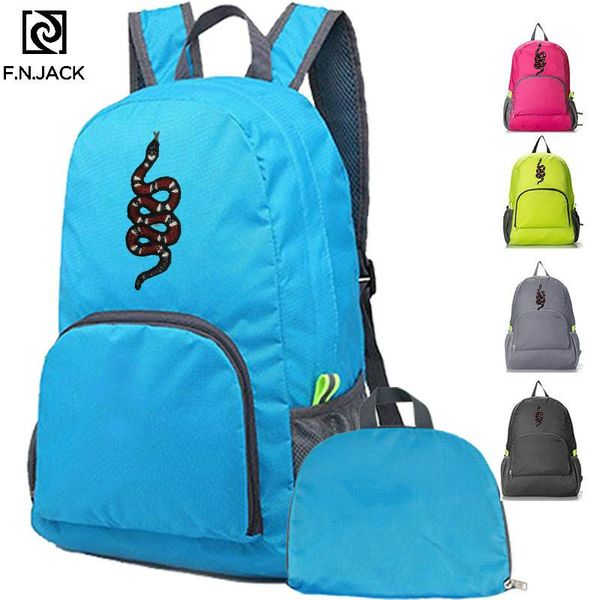 

backpack travel shoulder folding outdoor sports cycling travelbag snake back pack embroidery oxford canvas solid softback