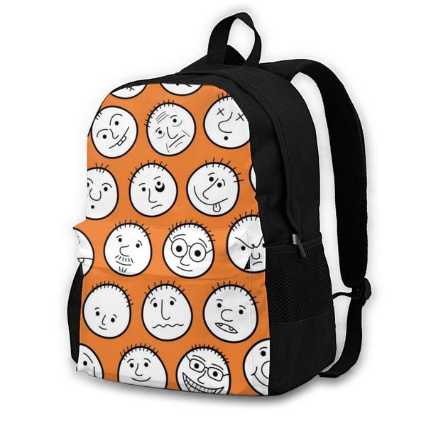 

backpack lapwomen canvas school teenagers casual travel funny head bags