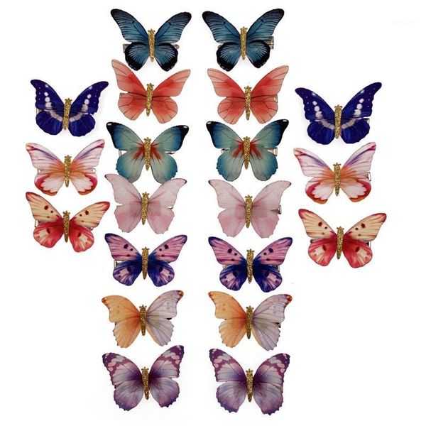 

brand butterfly hair clip beautiful mini accessories styling tools1, Brown