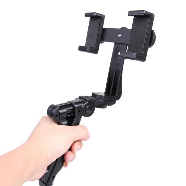 

universal mini tripod 90 rotation deskstabilizer handle for mobile phone camera with holder clips cell mounts & holders