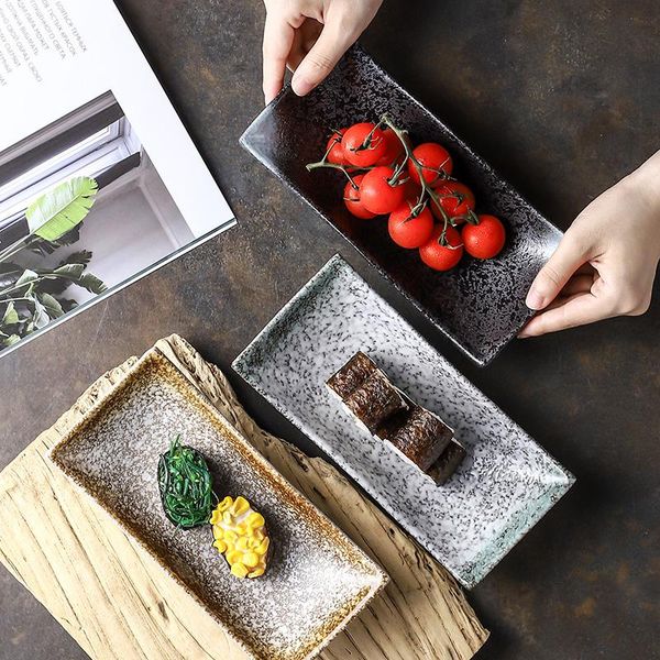 

dishes & plates pottery creative online celebrity special barbecue pot side ceramic high-grade rectangular cold dish snack