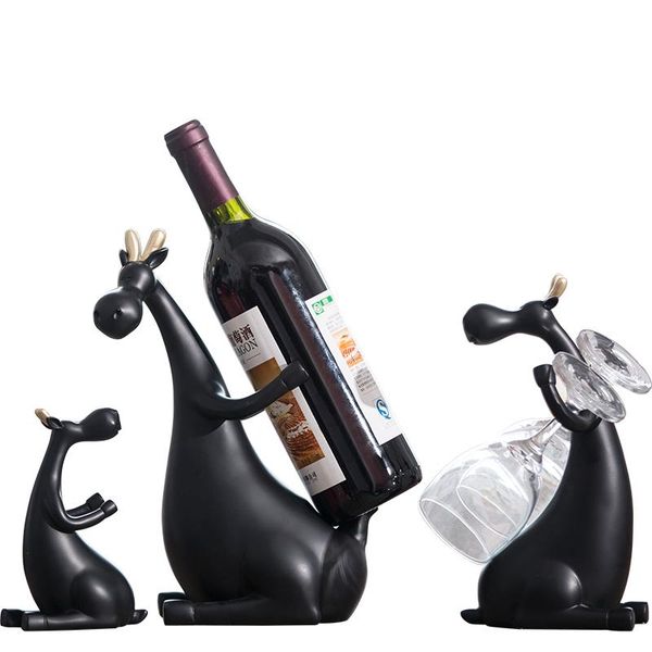 

decorative objects & figurines nordic a family of four deer red rack ceramic resin light luxury wine cabinet ornaments creative home decorat