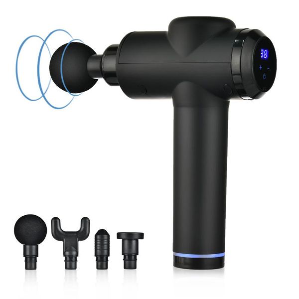 

massage gun lcd display electric body muscle relieve pain tension rechargeable cordless deep powerful tissue