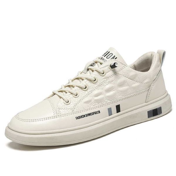 

2021 spring and autumn korean fashion shoes men's board casual versatile leather small white, Black