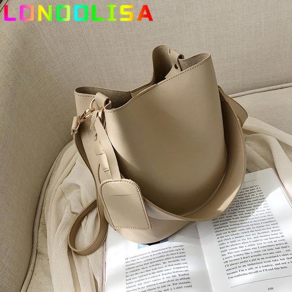 

evening bags 2piece/set pu leather women's handbags fashion designer good casual ladies tote female black bucket women shoulder crossbo