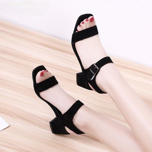 

sandals 2021 hollow out women pumps open-toed outdoor comfortable party shoes summer 35-44, Black