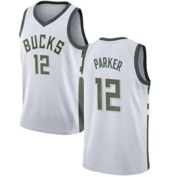 

milwaukee bucks men #12 jabari parkerbasketball jersey, Black