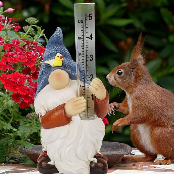 

mats & pads garden resin gnome rain gauge outdoor decorative elf udometer sculpture waterproof dwarf statue decor