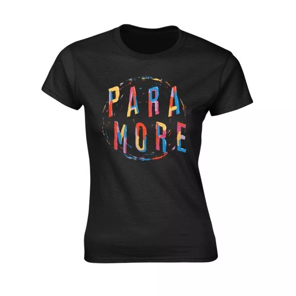 

ladies paramore painting spiral official women women t-shirt, White;black