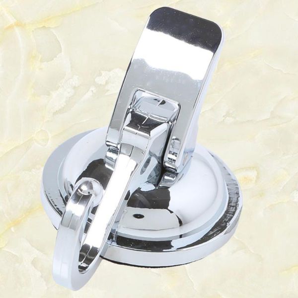 

hooks & rails 1pc strong suction cup punch sucker hook bathroom traceless kitchen wall hanger (silver