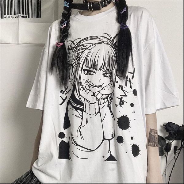 

punk dark grunge streetwear gothic womens t shirt tshirts harajuku clothes summer goth female tee aesthetic loose, White