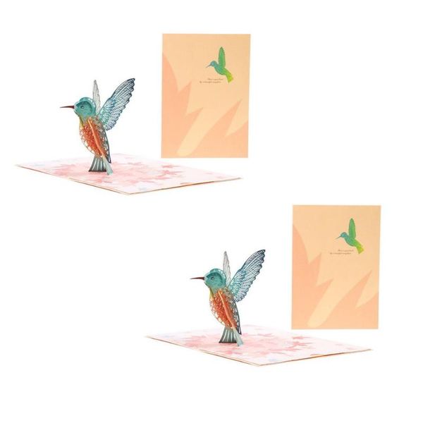 

greeting cards father's day with envelope stickers for teachers' gift postcard thank you card -up 3d hummingbird
