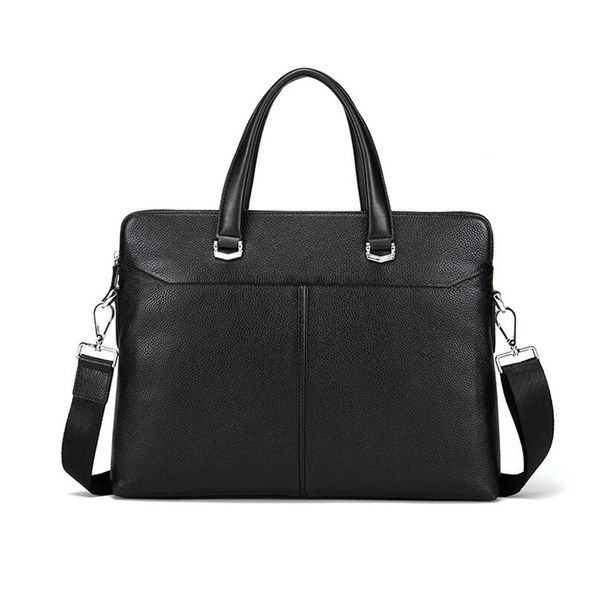 

factory wholesale men bag simple soft leather mens portable shoulder bags first layer leatheres business briefcase casual leathers computer