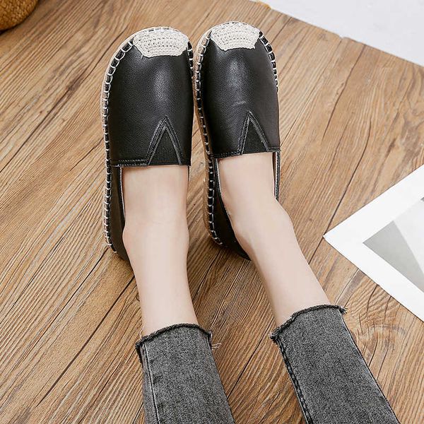 

plus size 47 linen breathable casual flats shoes mens espadrilles loafers fashion boy canvas shoes fisherman driving footwear y0907, Black