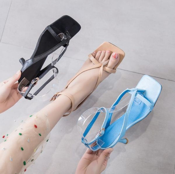 

sandals summer stiletto ankle strap shoes rome woman open toe party fashion high heel ladies pumps 43, Black