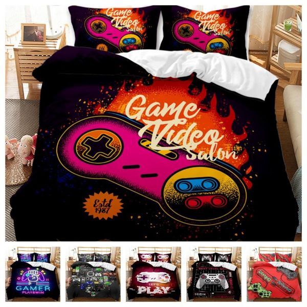 

bedding sets style set 3d digital gamer printing 2/3pcs duvet cover single twin double full  king bedroom decor