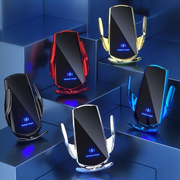 

cell phone mounts & holders premium car wireless charger mobile bracket induction opening / closing navigation fixing frame fast charging au