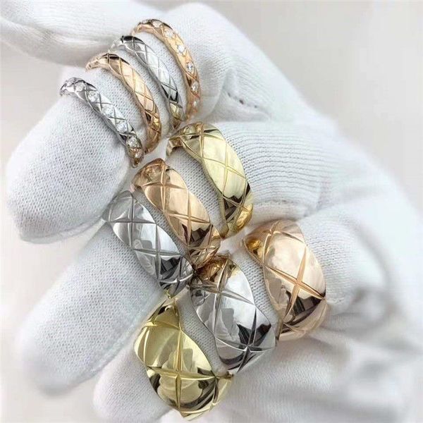 

c diamond-encrusted nair ring couple ring star net red with the same paragraph to send girlfriends luxurys designers jewelry, Silver