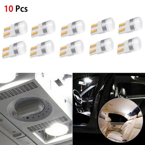 

car headlights 10pcs universal reading lamp automobile width light led bulb w5w 3030 smd interior auto accesories