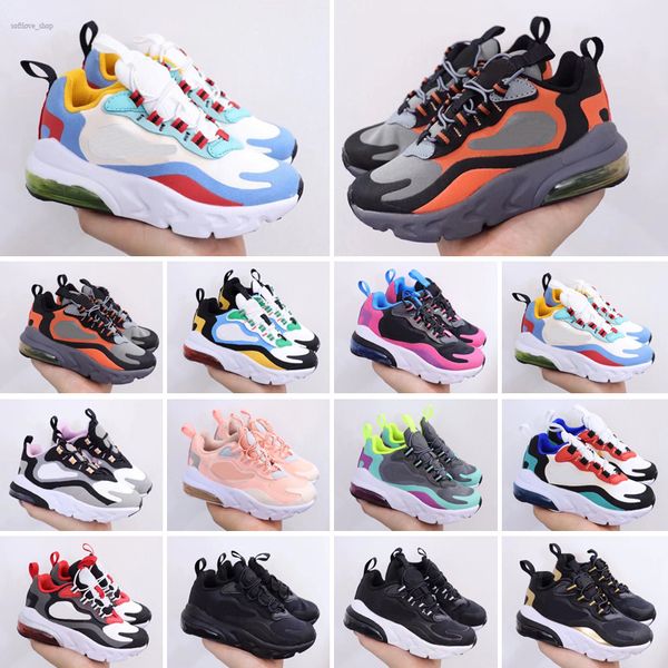 

react bauhaus td kids shoes boy girls black white hyper bright violet toddler children sneakers 26-35
