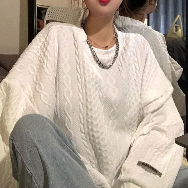 

women's hoodies & sweatshirts deeptown korean style solid hoodie women streetwear oversize crewneck autumn white preppy fashion pullove, Black