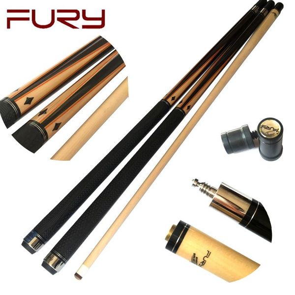

original fury ag-202 pool cues 11.75mm/12.75mm optional maple wood american black 8 arm billiard decal cue sticks