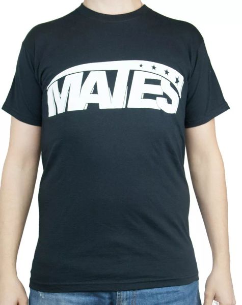 

black t-shirt 100% cotton mates, White;black