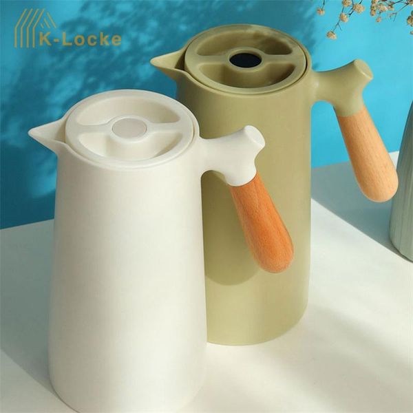 

water bottles 1l large capacity household vacuum insulation kettle glass liner persistent heat preservation anti-scalding bottle
