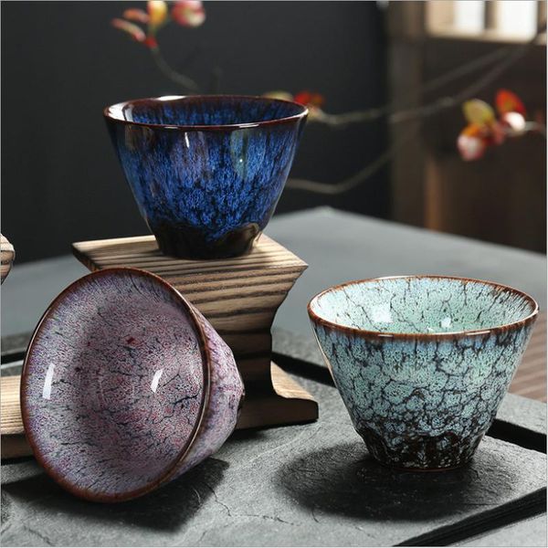 

cups & saucers ceramic 120ml china tea cup kiln change home creative teacup color changing
